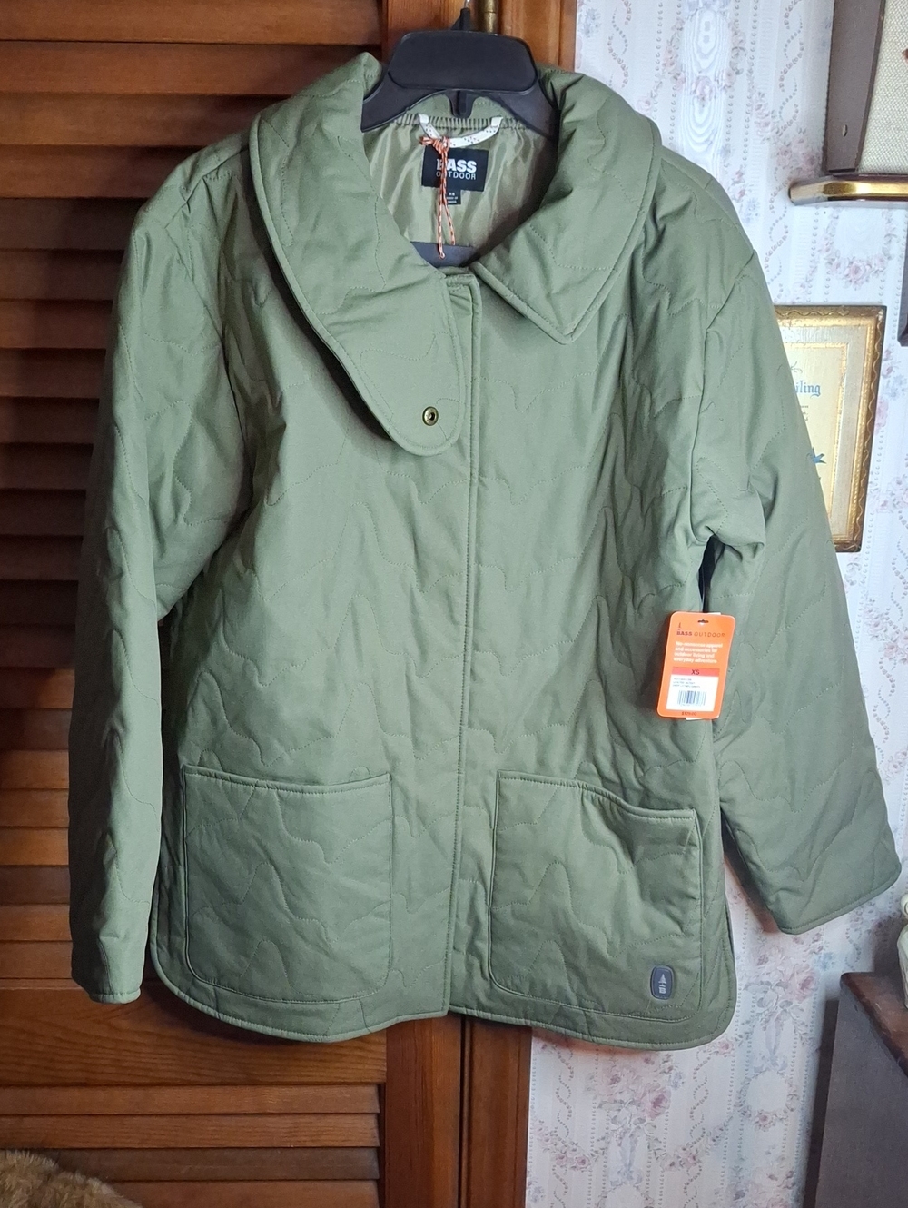 Bass Outdoor Oversized Quilted Puffer Jacket Deep Lichen Green NWT XS